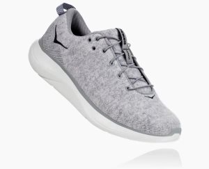 Hoka One One Men's Hupana Flow Wool Running Shoes Grey - AU PEDJ